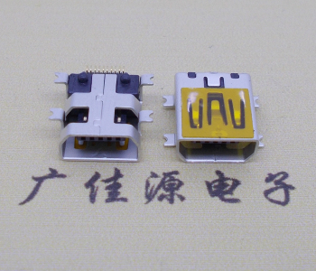 安阳迷你USB插座,MiNiUSB母座,10P/全贴片带固定柱母头