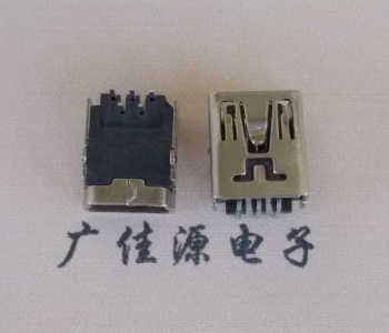 安阳MINI USB前两脚插座 90度卧式 端子DIP针脚定义