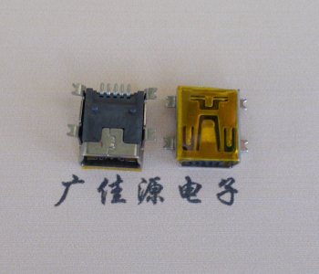 安阳MINI USB 5P 接口 母座 全贴带麦拉 高9.6带0.9柱子