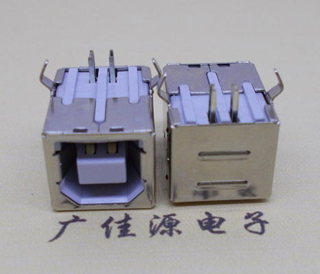 安阳USB BF90度母座 打印机接口 卧式插板DIP白胶