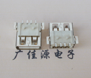 安阳USB AF方形脚 贴片母座 1.0/1.2柱子直边接口
