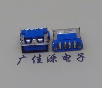 安阳AF短体10.0接口 蓝色胶芯 直边4pin端子SMT