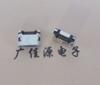 安阳MICRO USB接口 90度卧式母座 插板有柱直边
