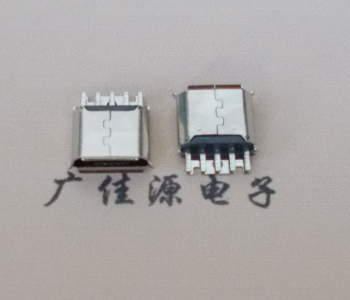 安阳Micro USB母座 防水接口焊线夹板式悬空翻边
