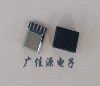 安阳麦克-迈克 接口USB5p焊线母座 带胶外套 连接器
