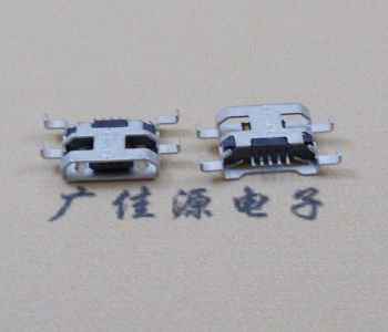 安阳MICRO USB 5PIN接口 沉板1.6MM 四脚插板无导位