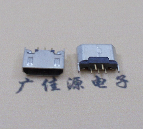 安阳迈克USB 180度母座5p直插带地脚1.5端子直口