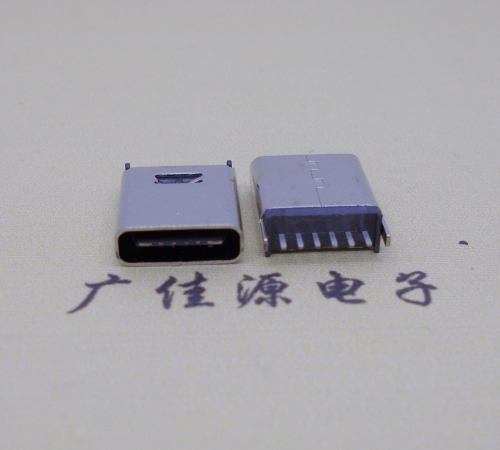 安阳直立式插板Type-C6p母座连接器高H=10.0mm