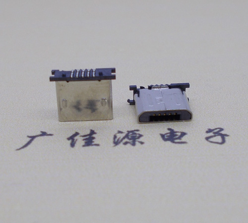 安阳MICRO USB 5P公头短体5.6mm立贴带柱无卡勾