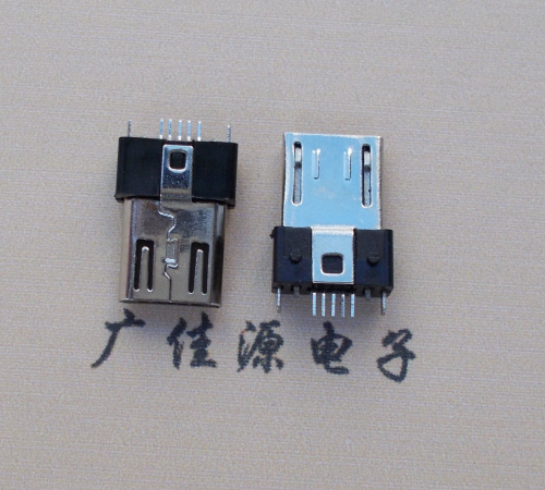安阳MICRO USB 5P公头B型SMT贴板带柱