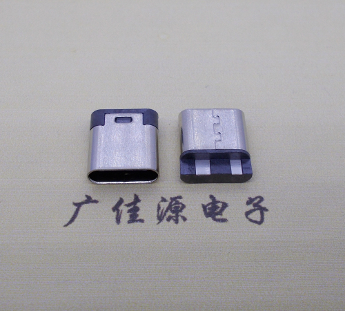 安阳电源椭圆形USB接口.type c2p焊线母座.充电尾部2点焊接详解
