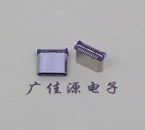 安阳USB TYPE-C接口短体24P公头立式贴板高度H=8.0mm 高速数据传输快充电款