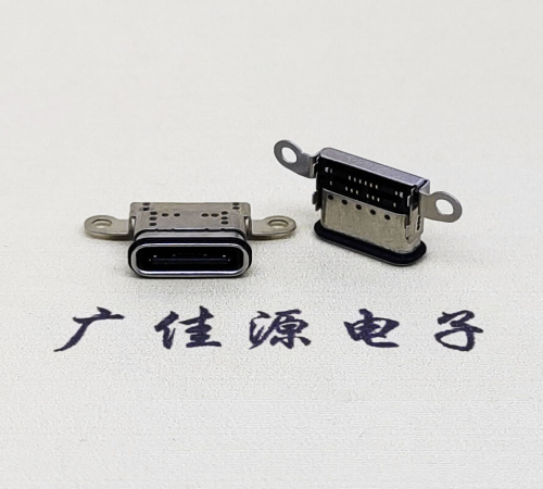 安阳USB 3.1C口.TYPE-C16P防水双排贴插座带螺丝孔